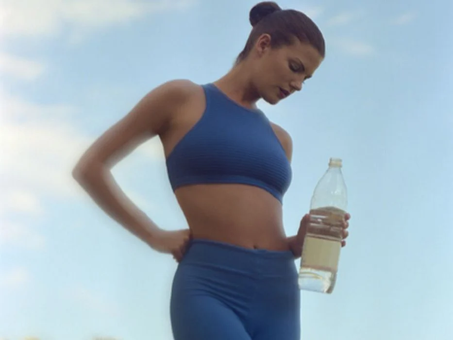 woman drinking water