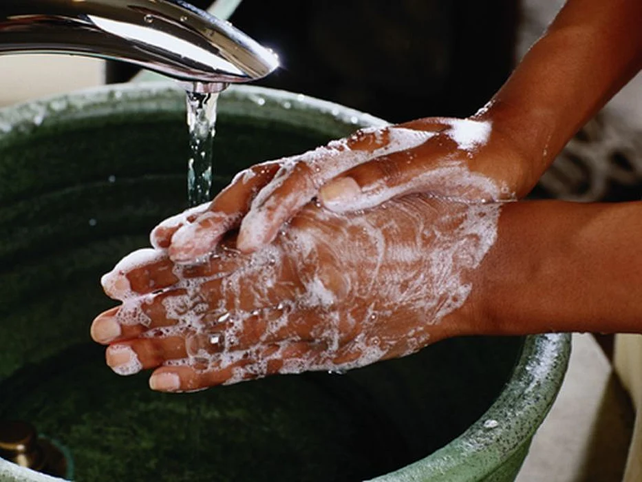 washing hands