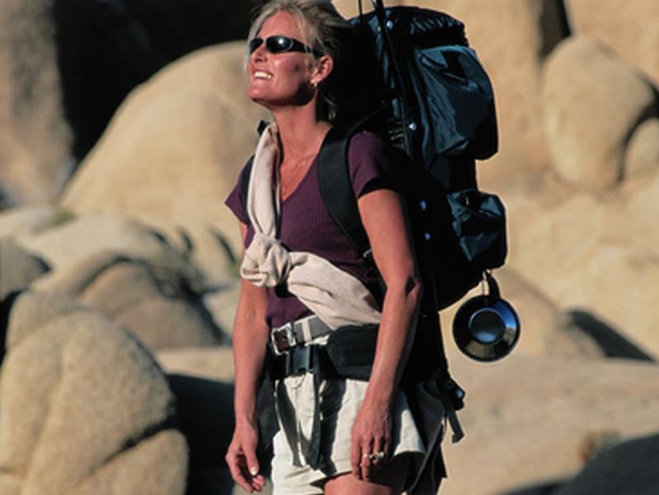 woman hiking