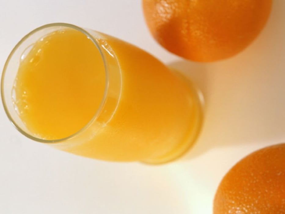 orange juice glass