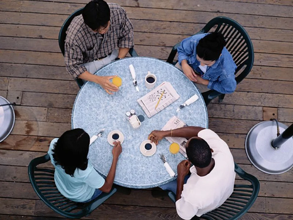 Family eating at the table