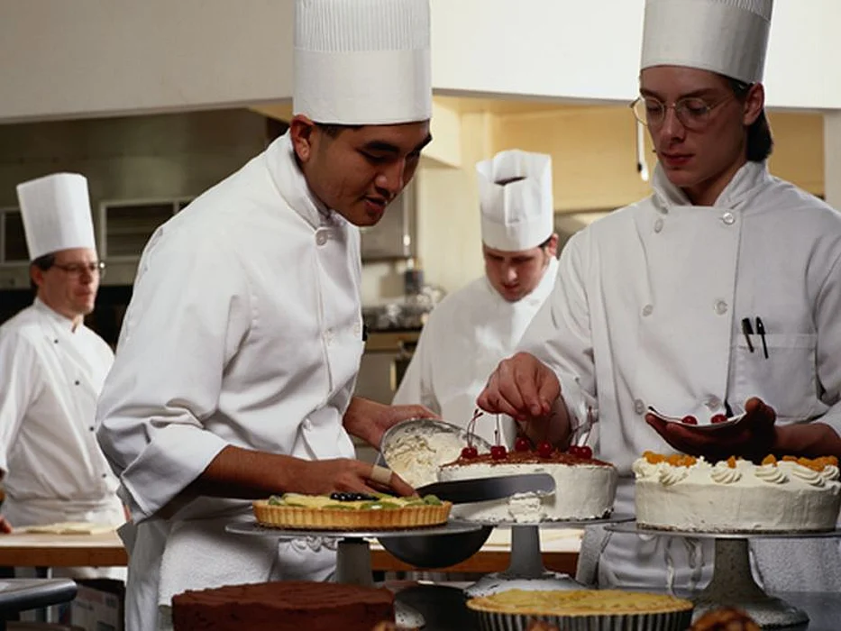 cooks baking cakes
