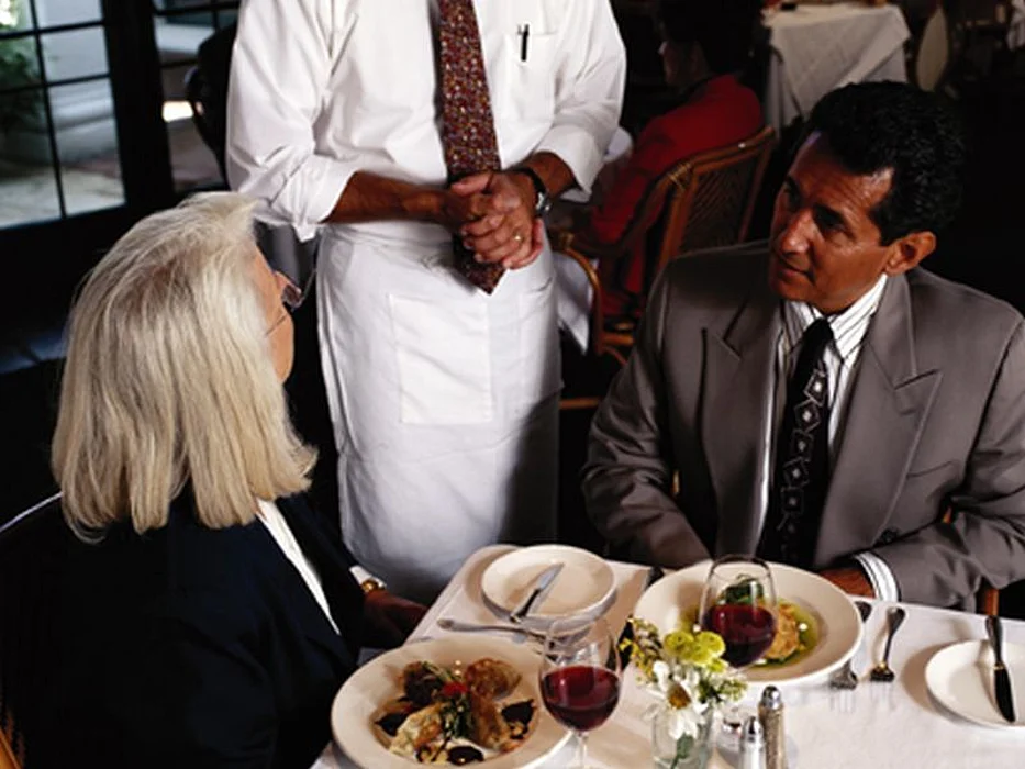 couple in a restaurant