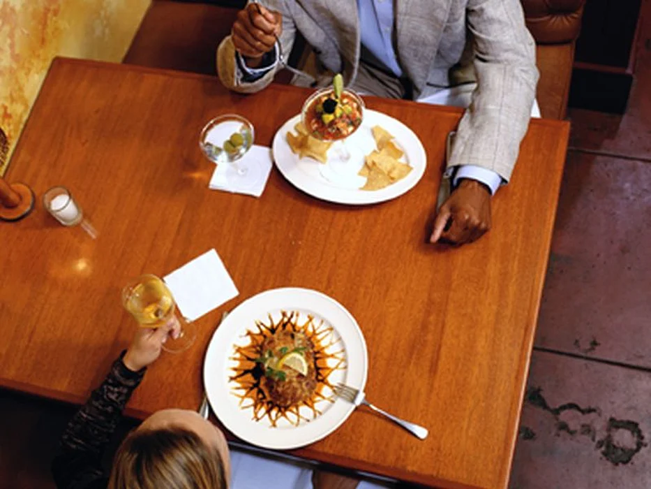 couple eating in a restaurant