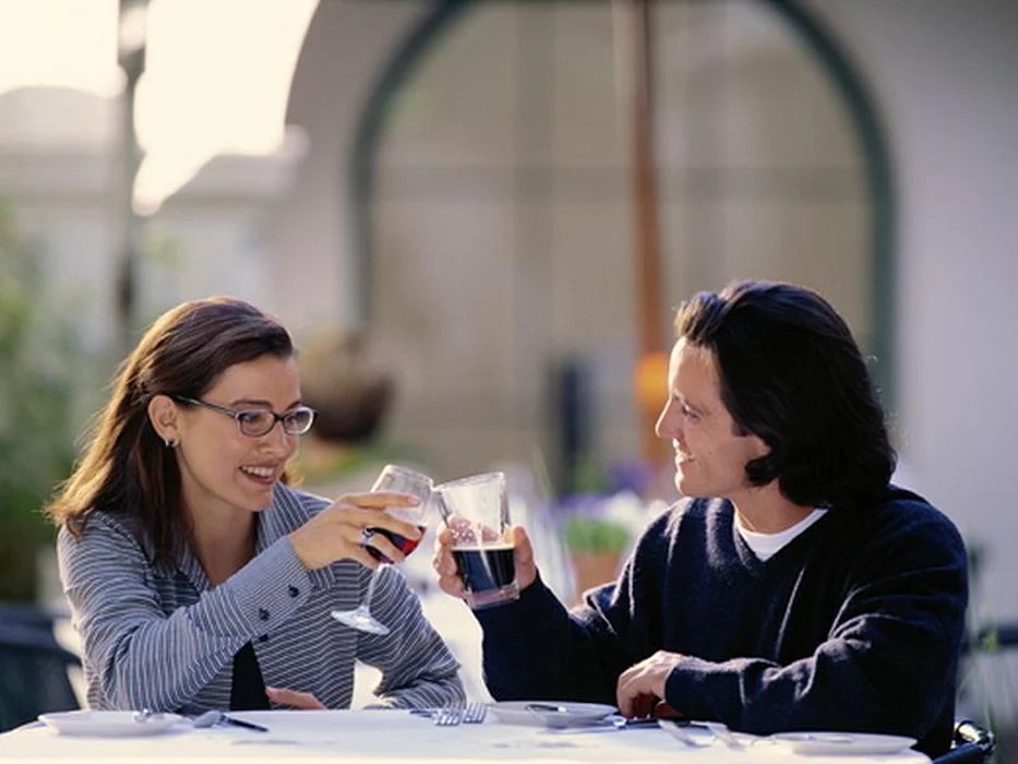 couple toasting