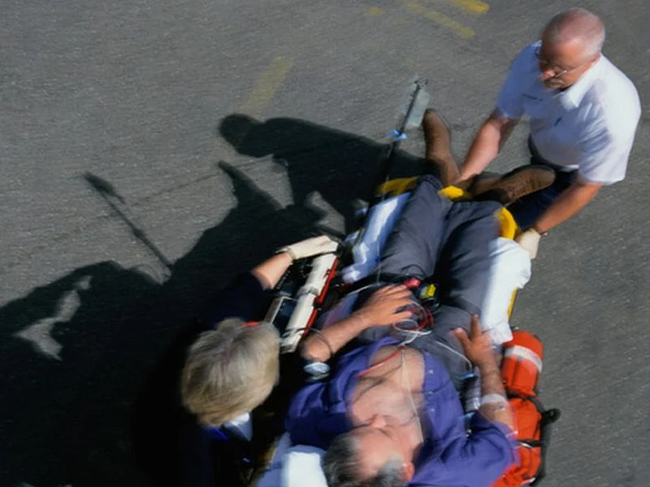patient on stretcher