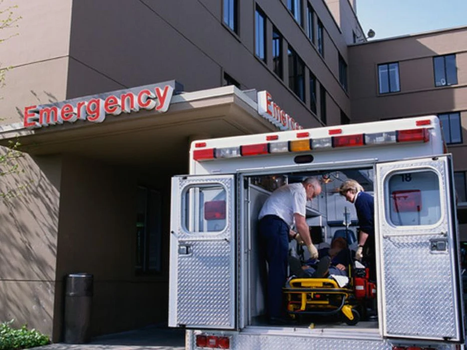 ambulance at emergency room