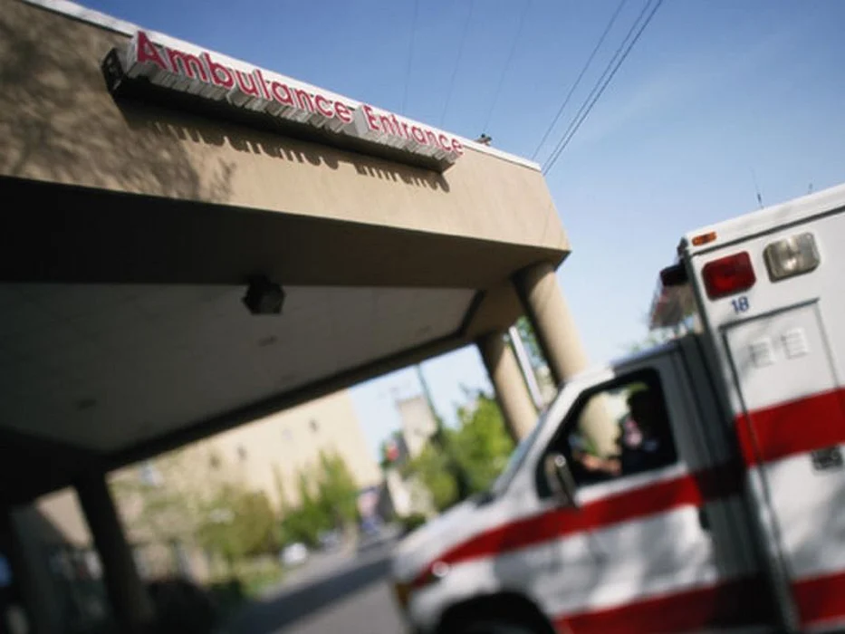 ambulance at emergency room