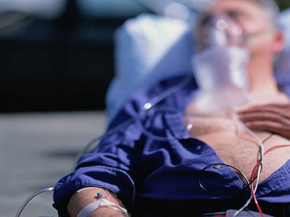 patient on stretcher