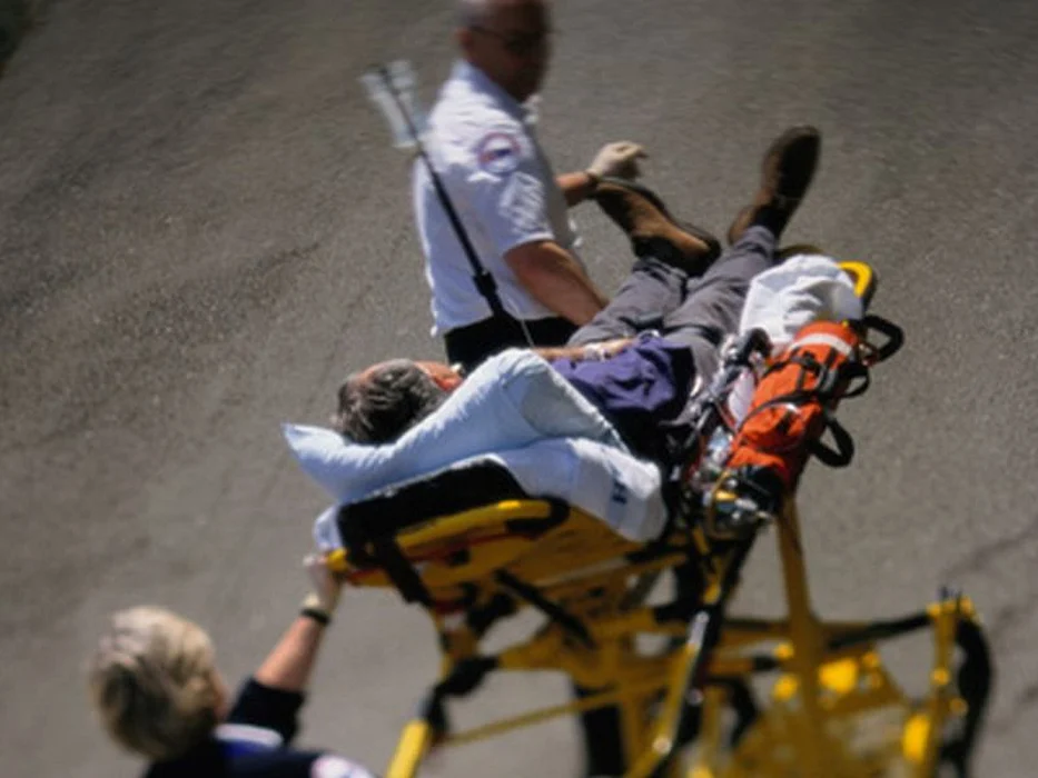 patient on stretcher