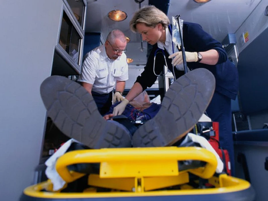 patient on stretcher