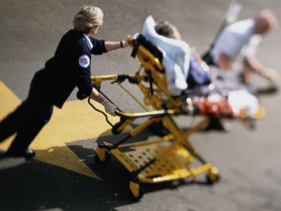 patient on stretcher