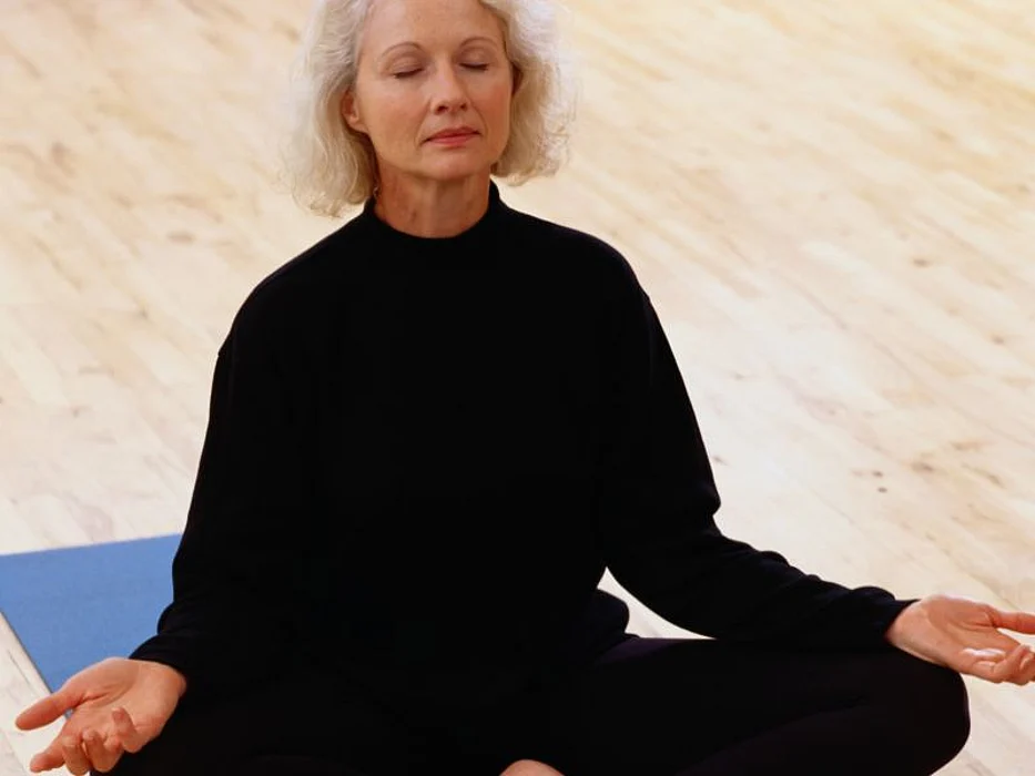 woman doing yoga
