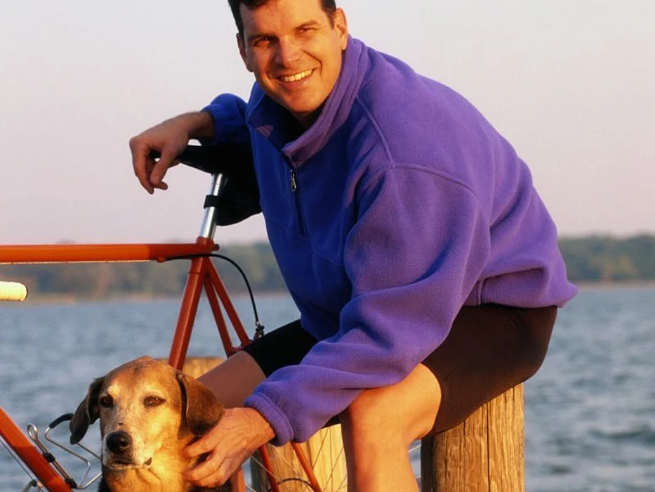 biking with dog