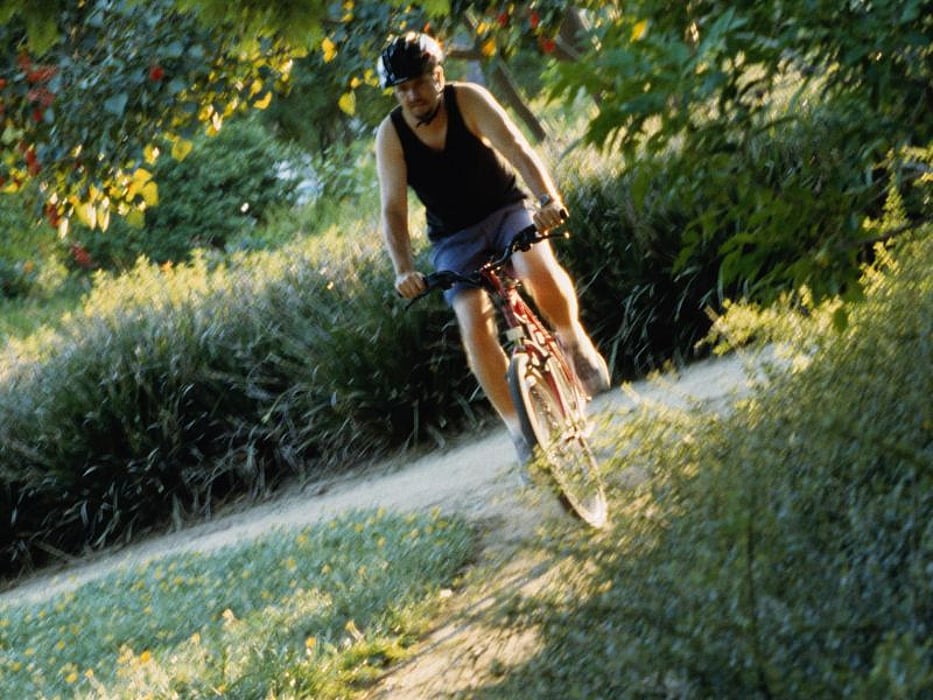 riding a bicycle