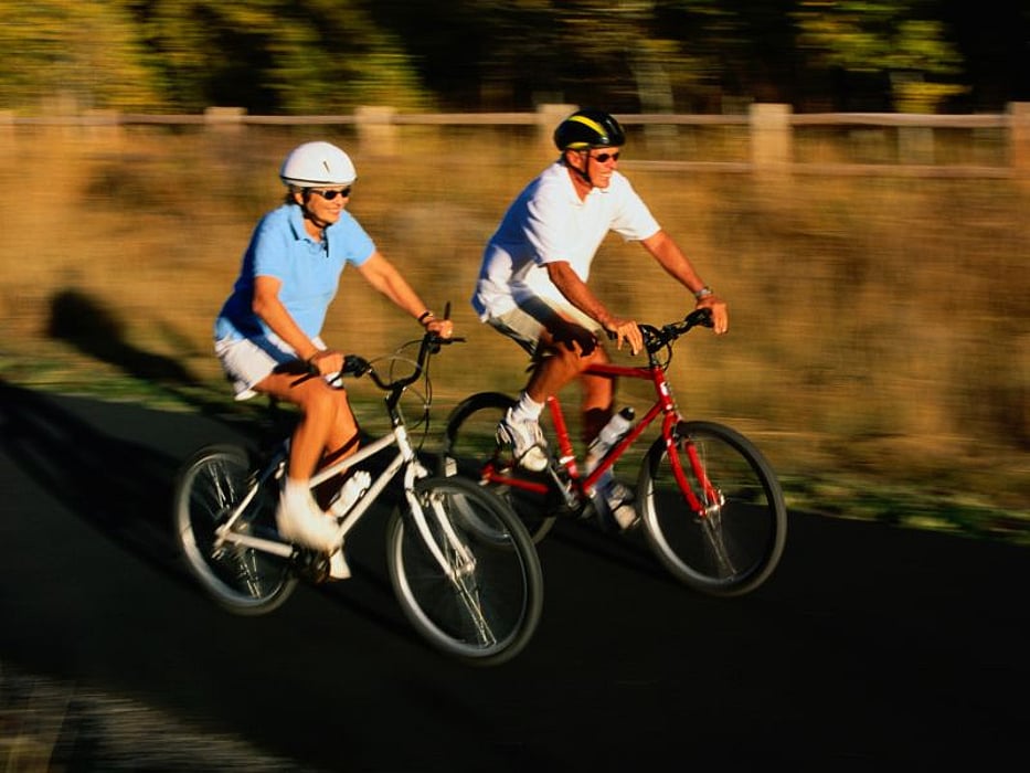 riding bicycles