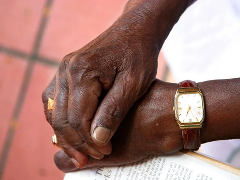elderly black person