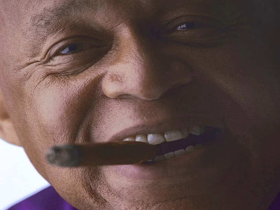 smiling black man