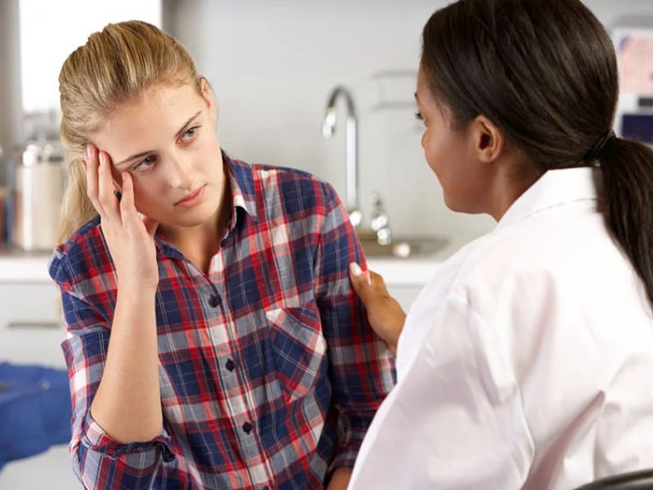 girl being examined