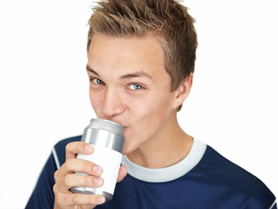 boy drinking soda