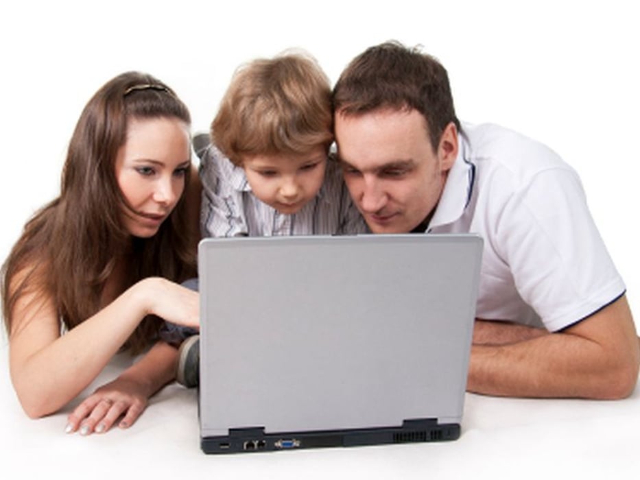 parents using computer