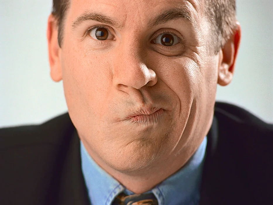 man making funny face