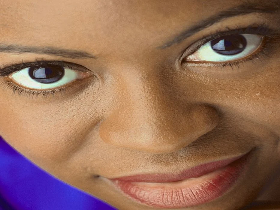 black woman smiling