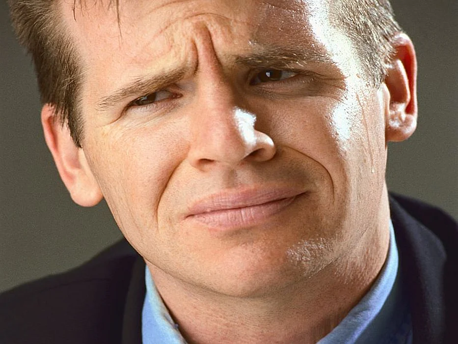 man frowning