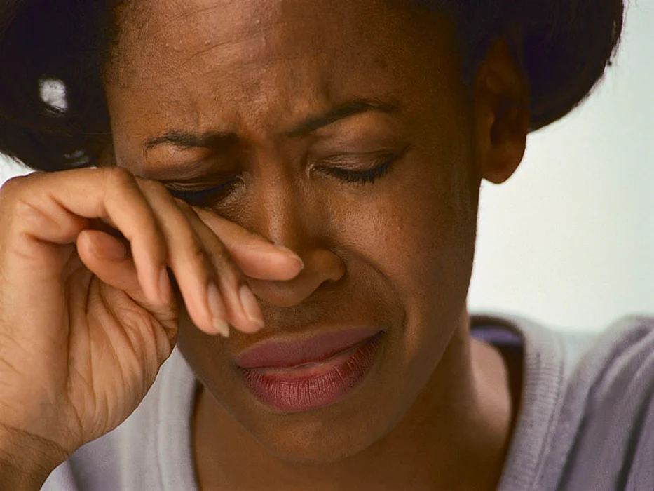 woman crying