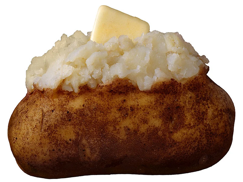 baked potato with butter