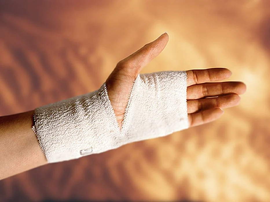 bandaged hand