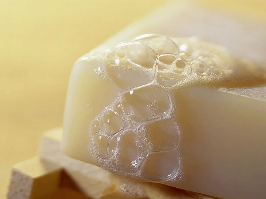 soap bar with bubbles