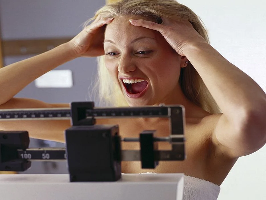 woman on a scale