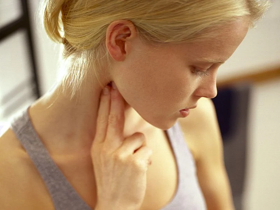 girl checking her pulse