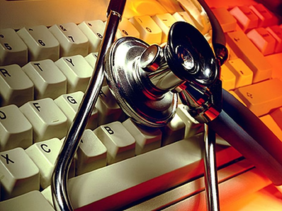 stethoscope on keyboard