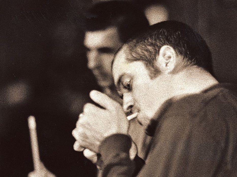 man lighting the cigarette