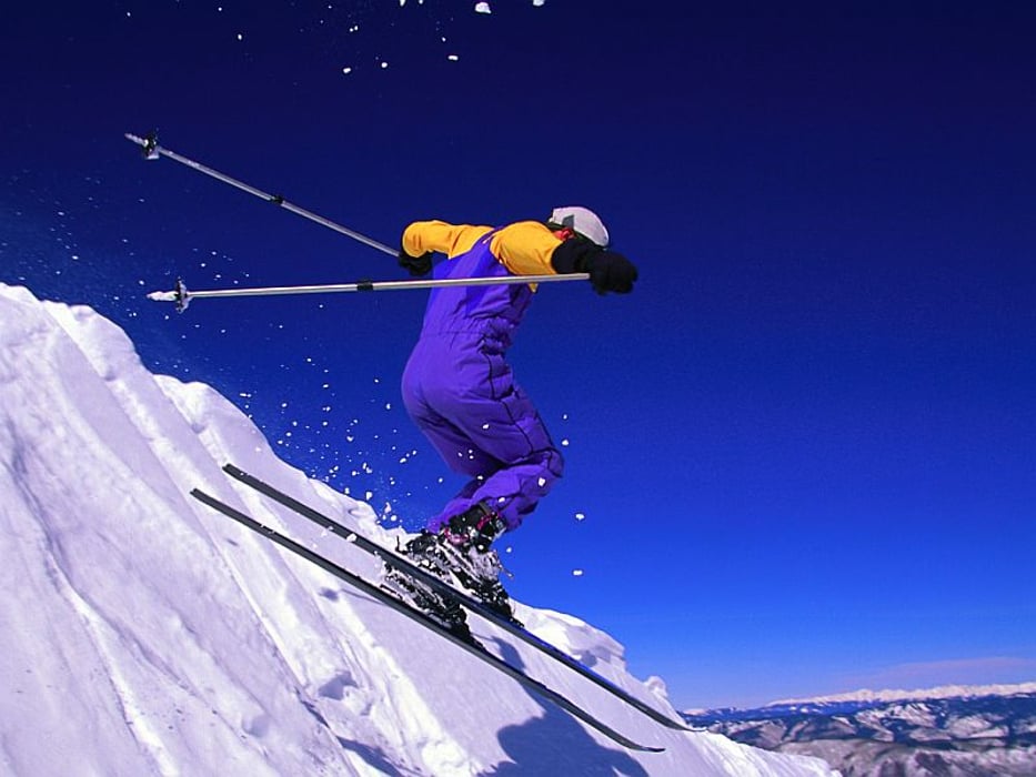 man ski jumping