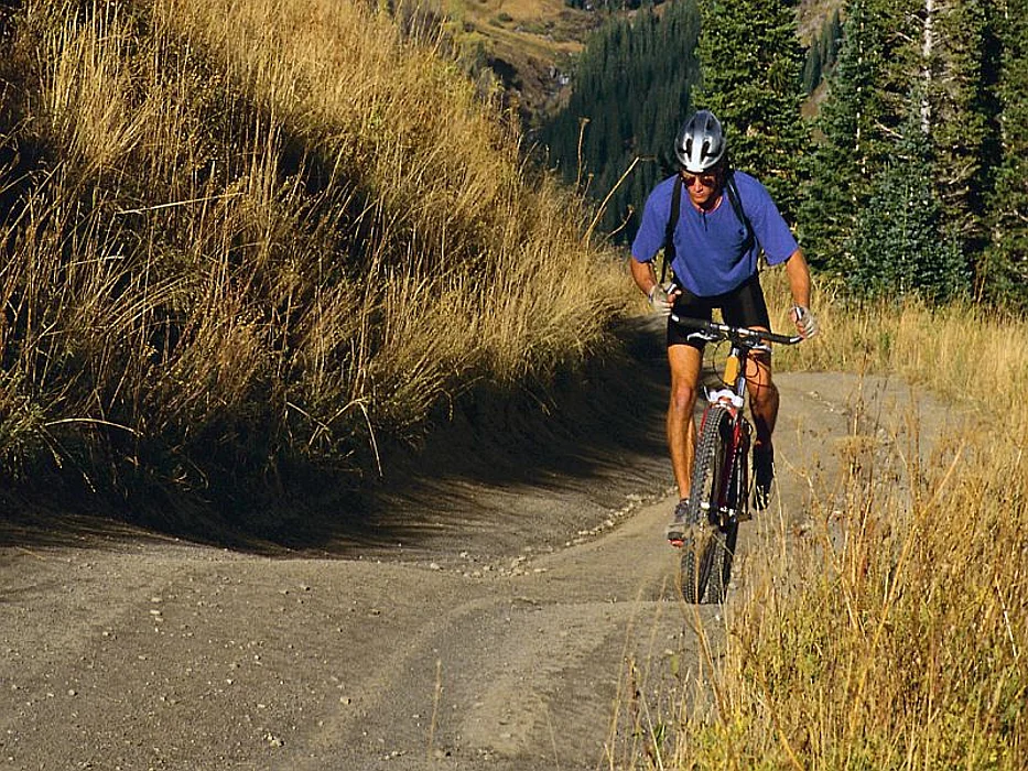 riding a bicycle