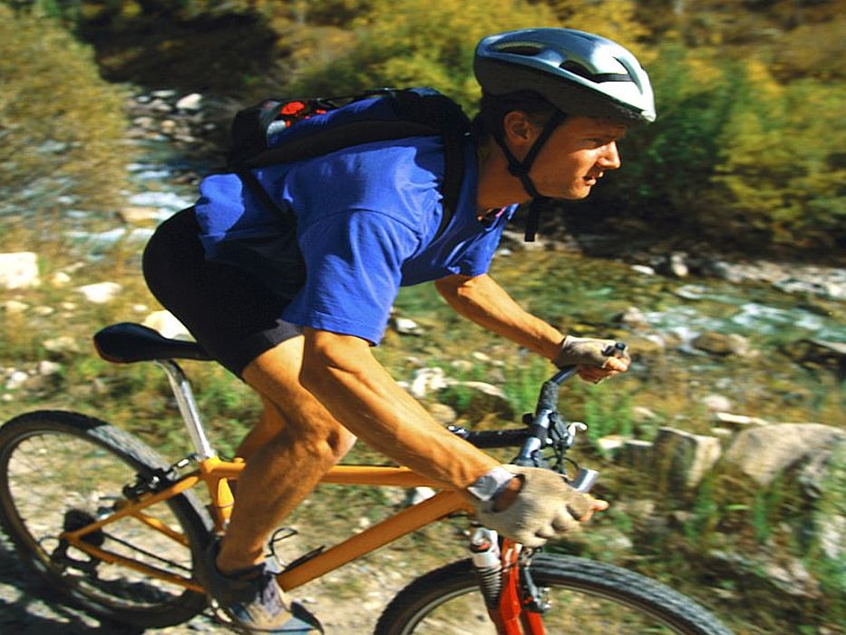 woman riding bicycle