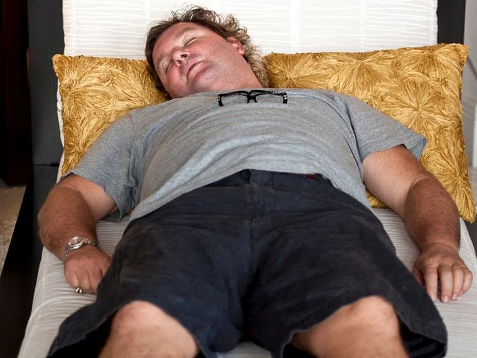 overweight man
