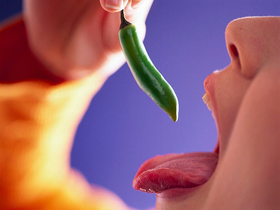 eating pepper