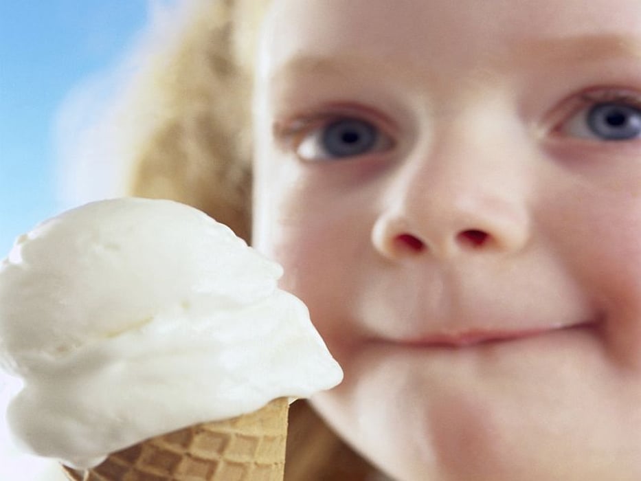 a girl eating ice-cream