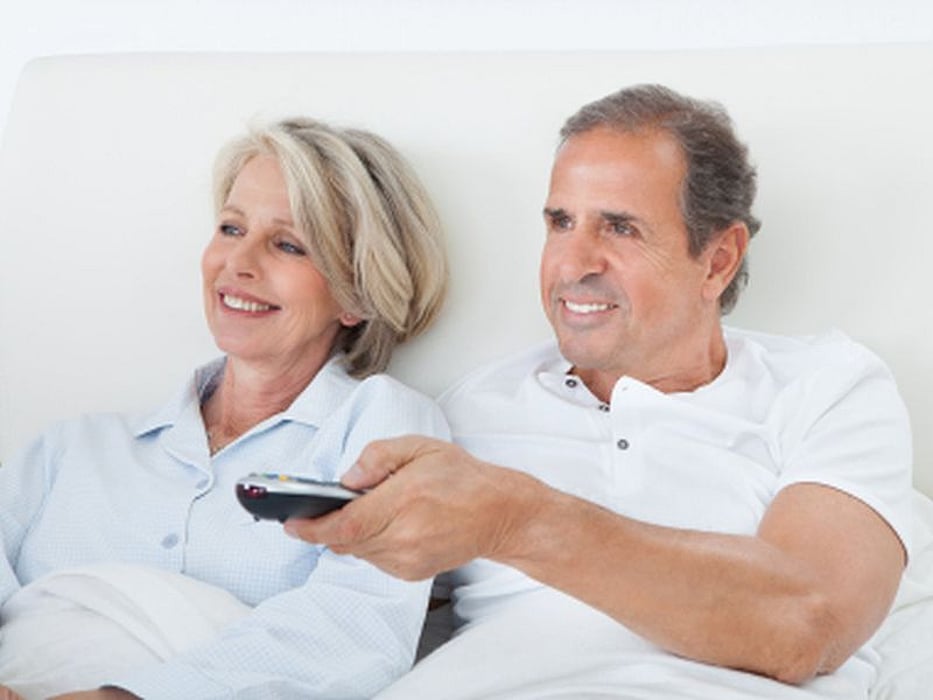 couple watching tv
