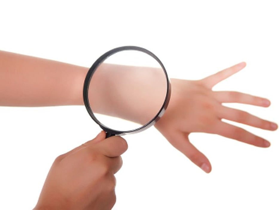 magnified skin