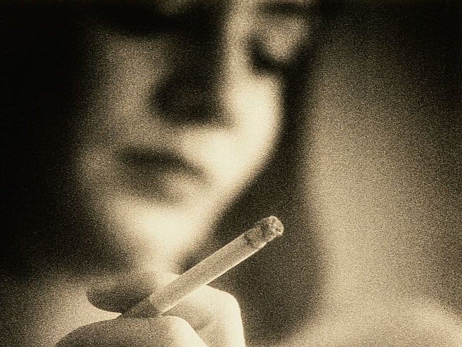 woman smoking