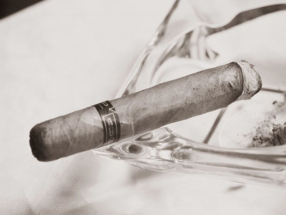 cigar in ashtray