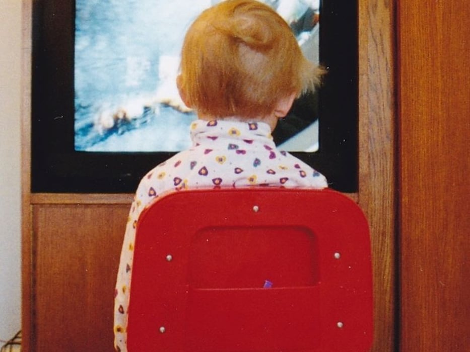 toddler watching tv
