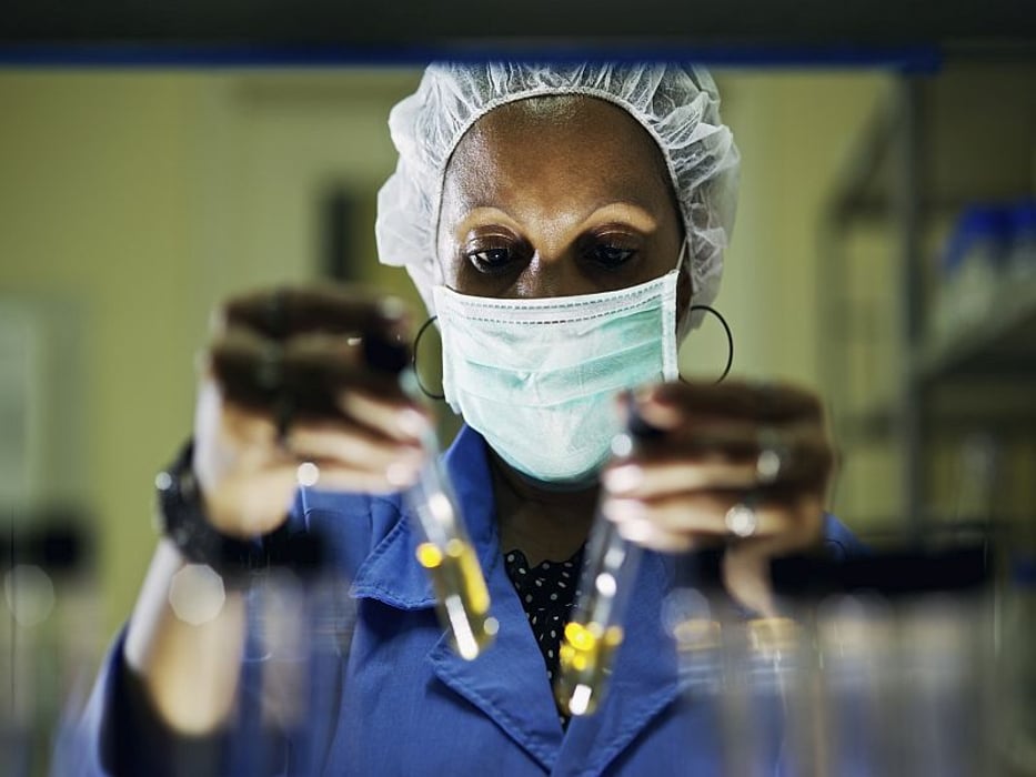 female lab worker