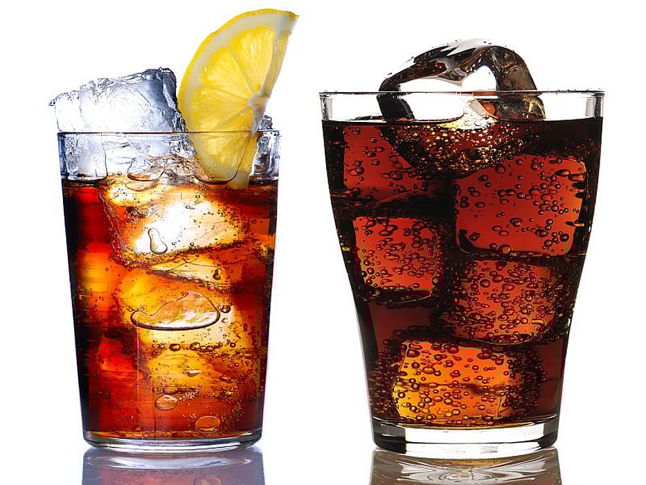 glasses of soda
