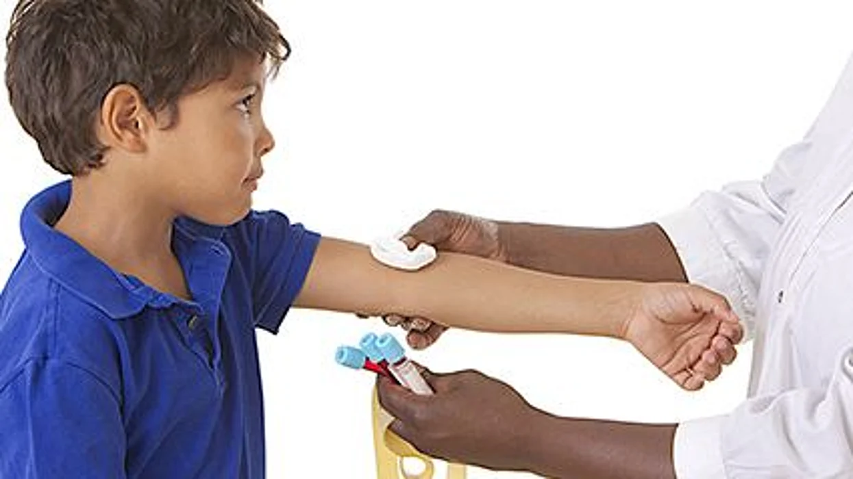 blood withdraw from the kid